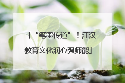 “笔墨传道”！江汉教育文化润心强师能